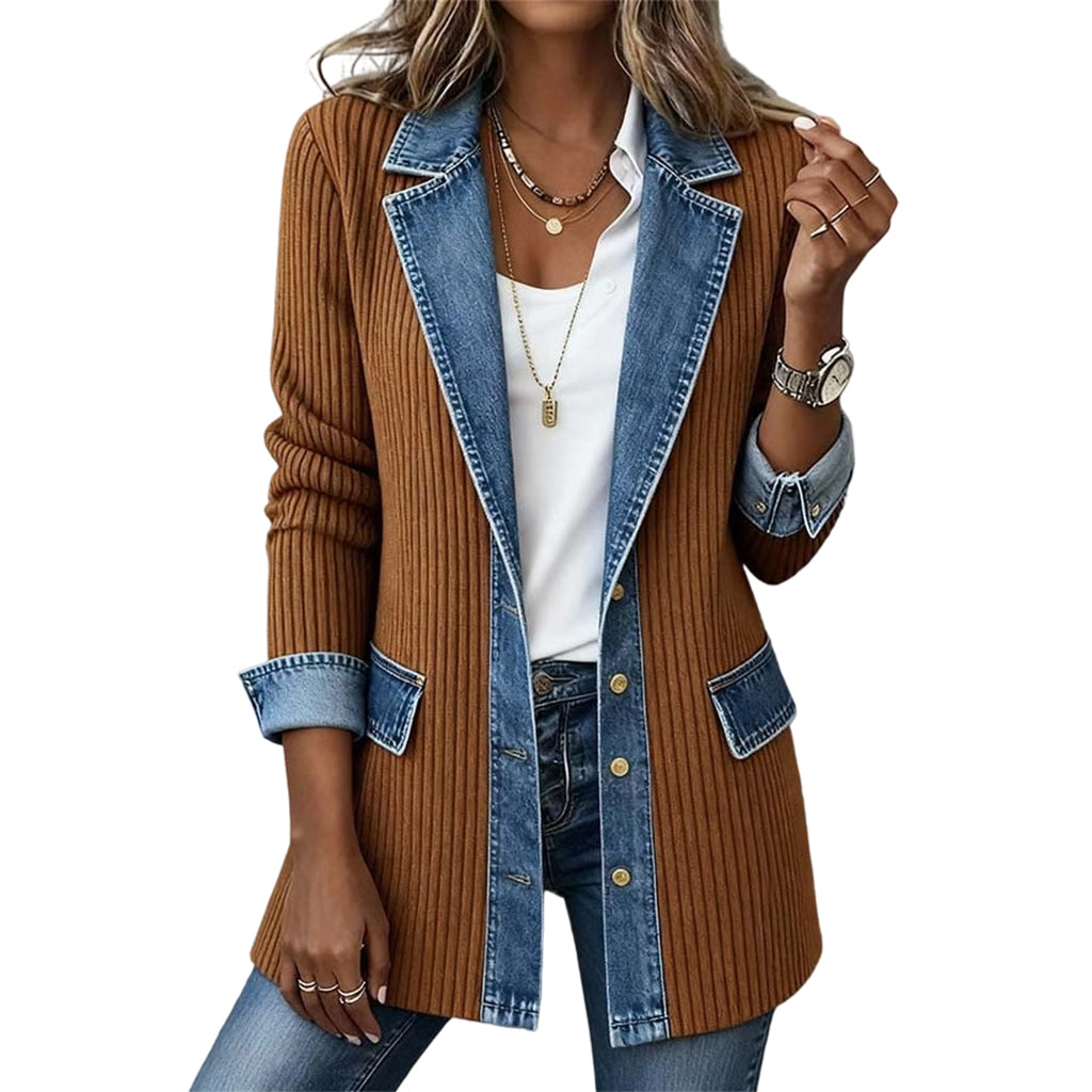 Chaqueta vaquera bicolor