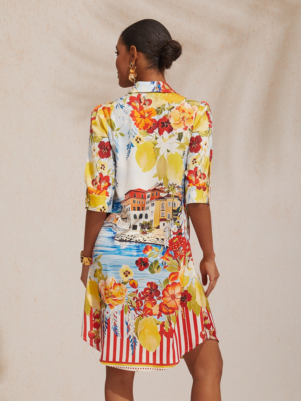 Vestido camisero floral