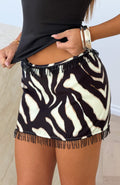 Minifalda de cuentas Blurred Noir