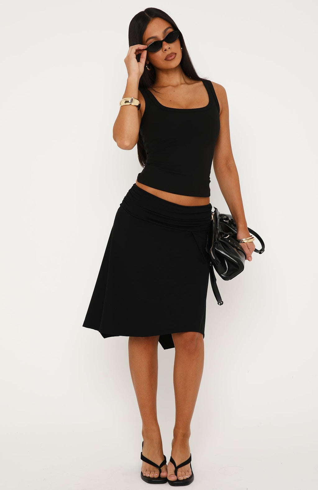 Falda midi negra Chill Vibes