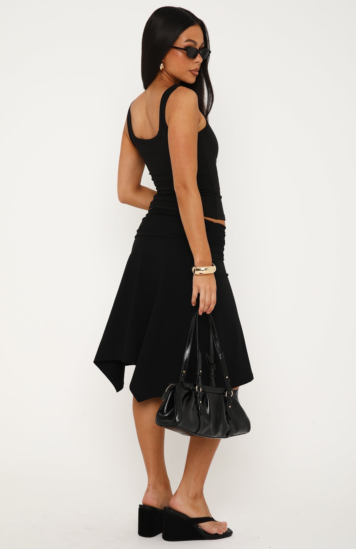 Falda midi negra Chill Vibes