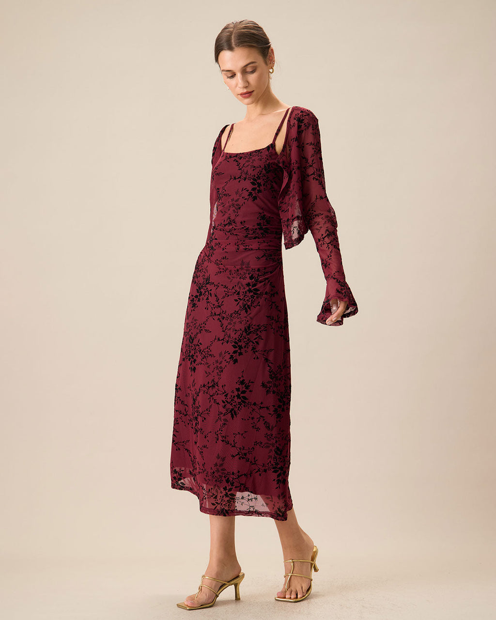 Vestido de lencero con estampado floral