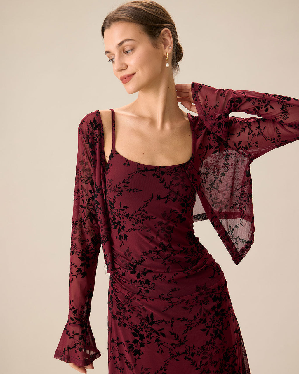 Vestido de lencero con estampado floral