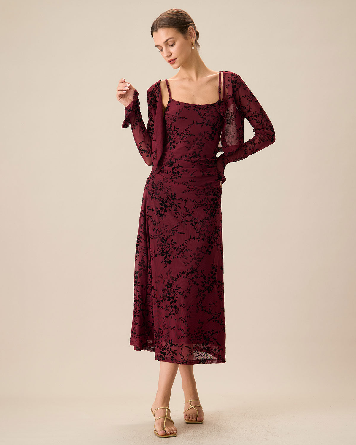 Vestido de lencero con estampado floral