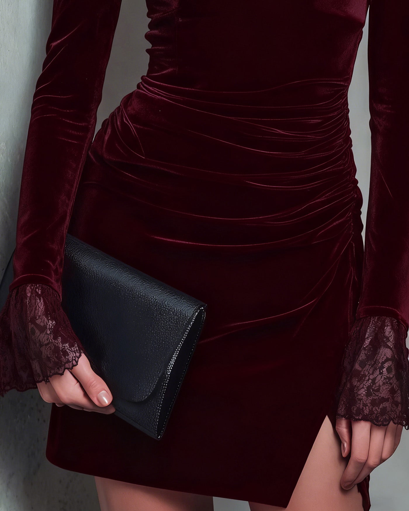 Vestido mini vino