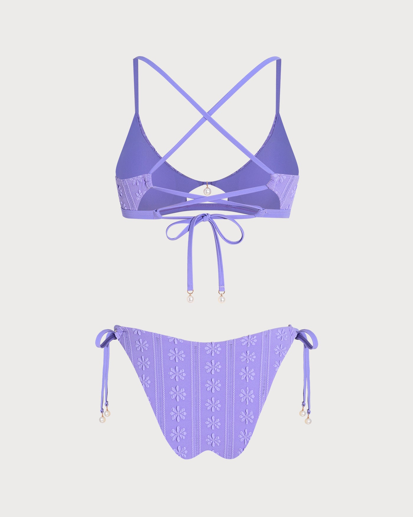 Bikini morado floral