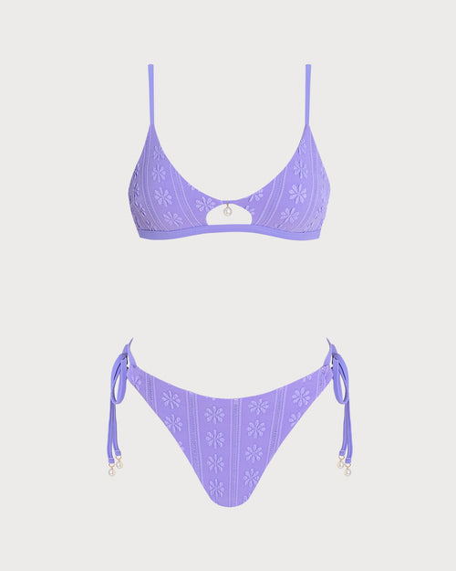 Bikini morado floral