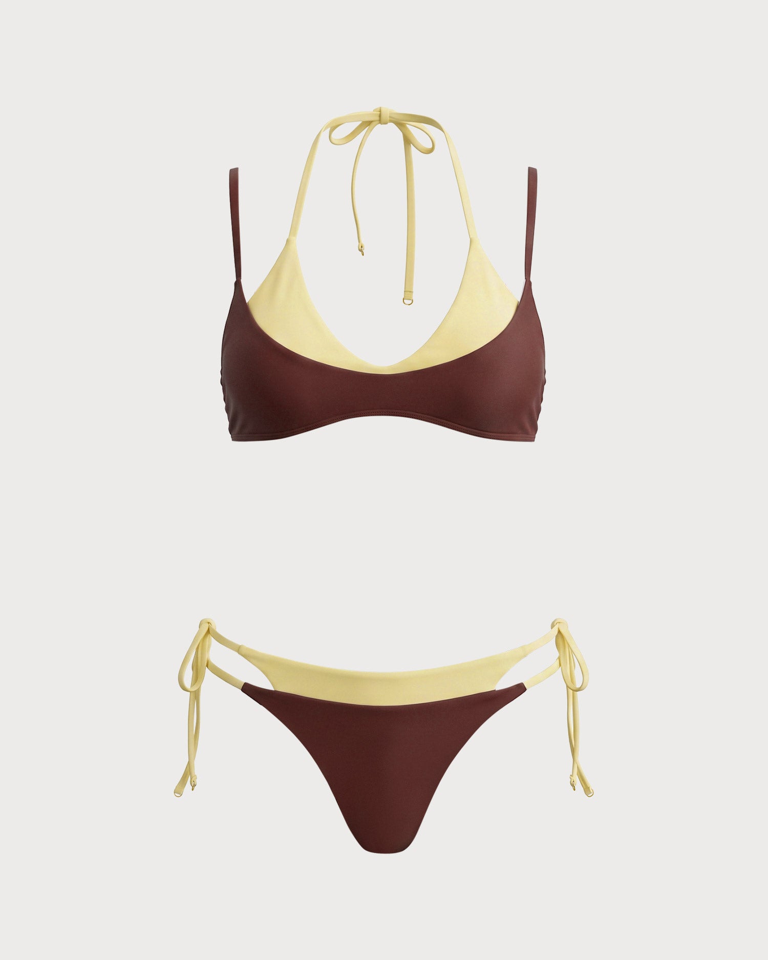 Bikini marrón contraste