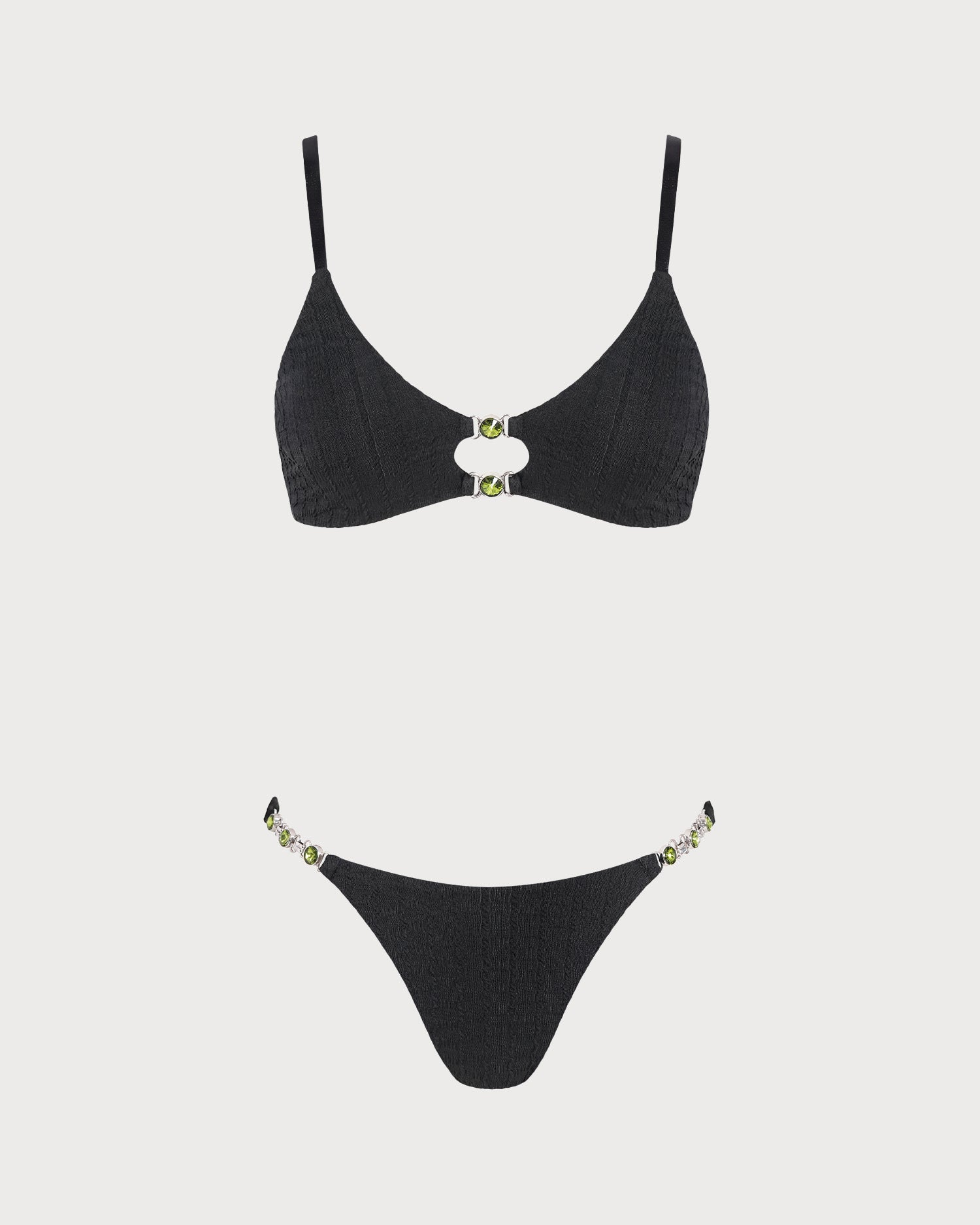 Bikini negro tiro alto