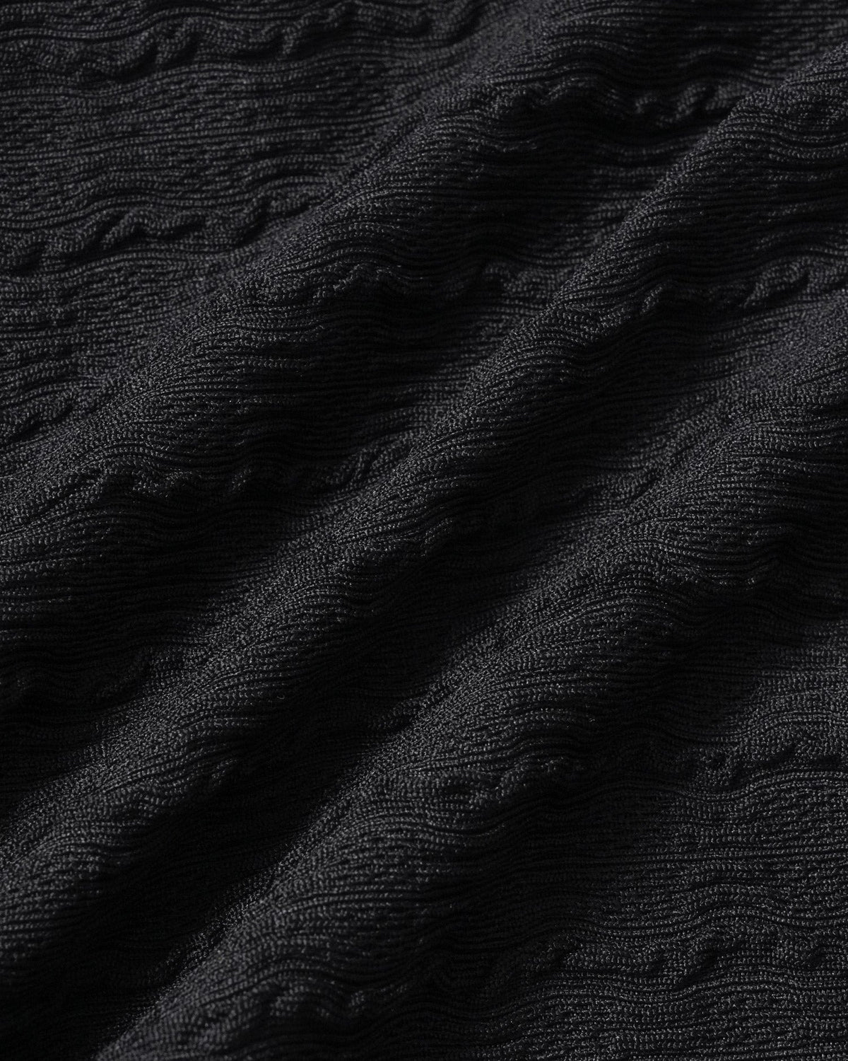 Conjunto de bikini negro texturizado de cintura alta