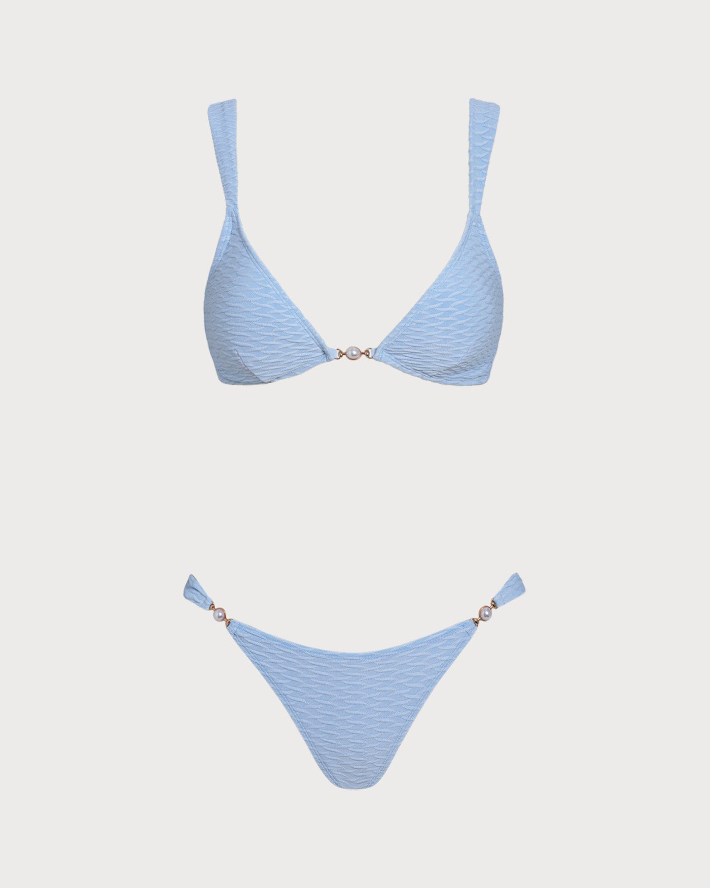 Bikini azul texturado