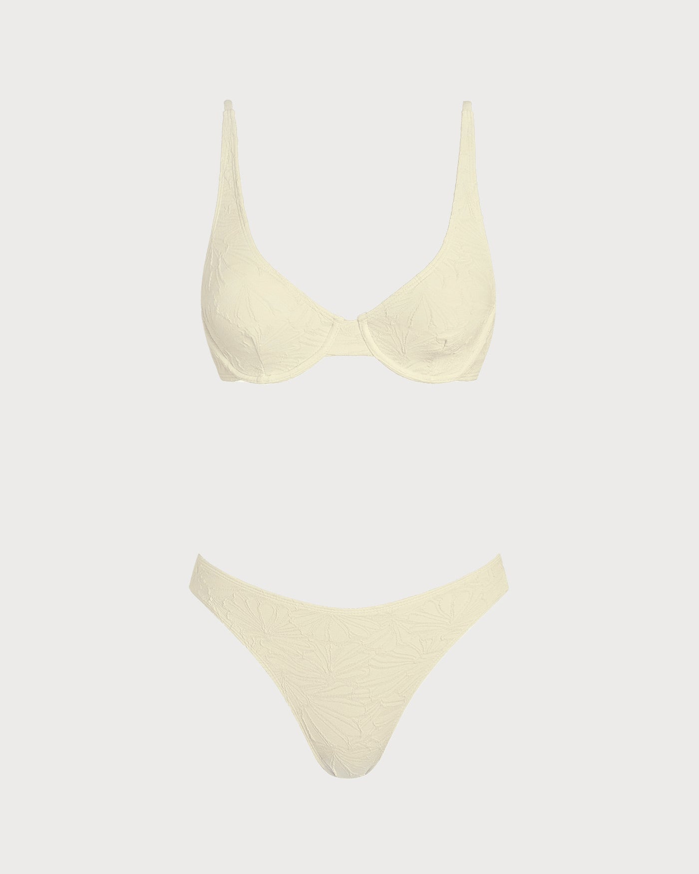 Bikini jacquard beige