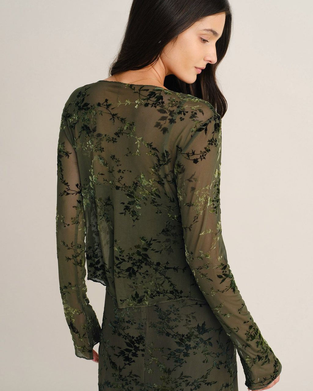 Blusa verde floral