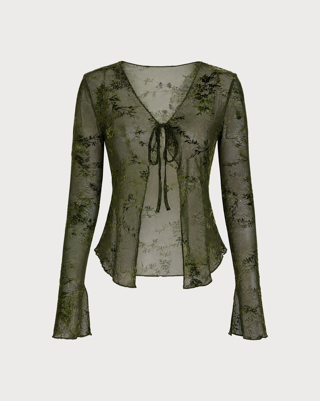 Blusa verde floral