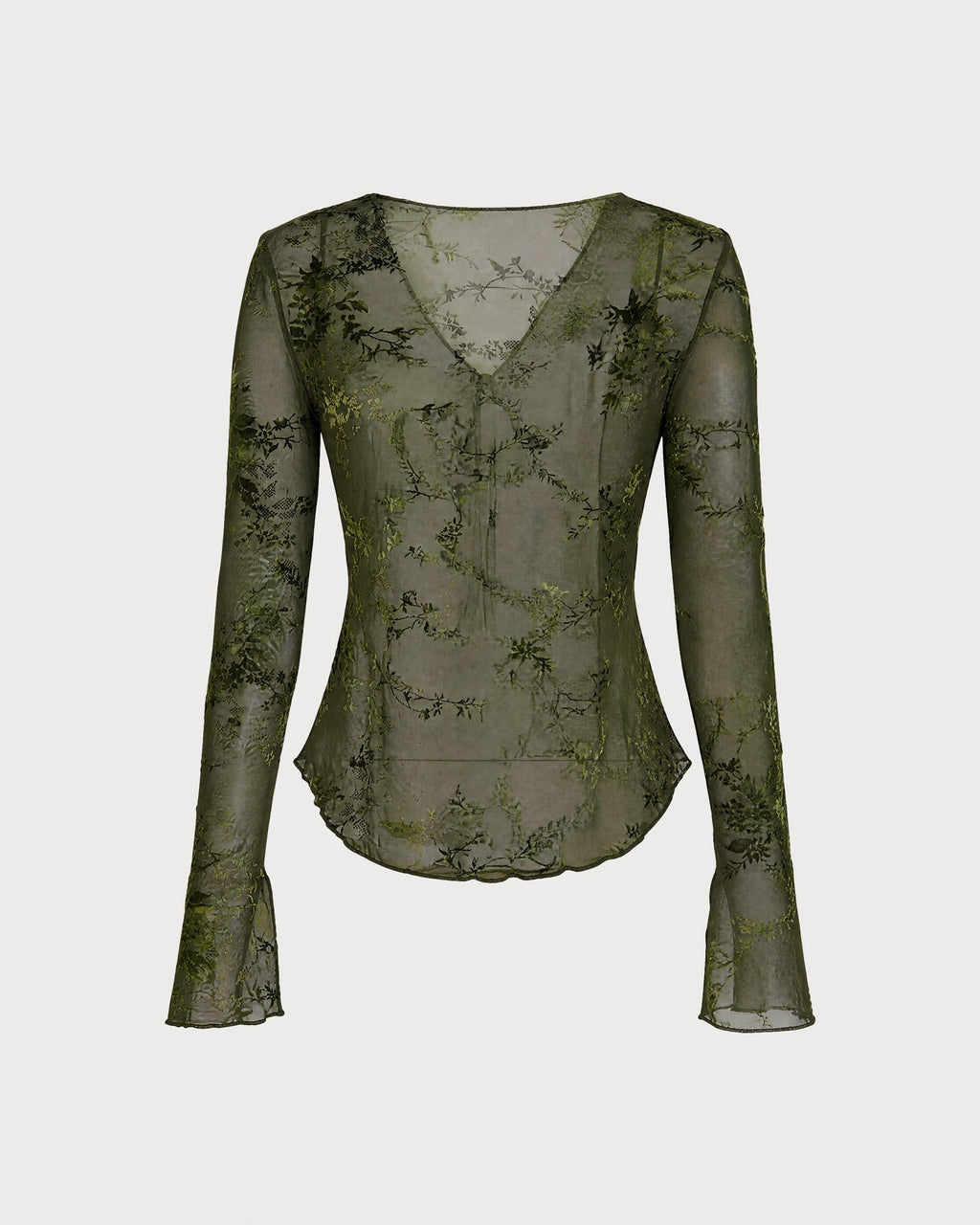 Blusa verde floral