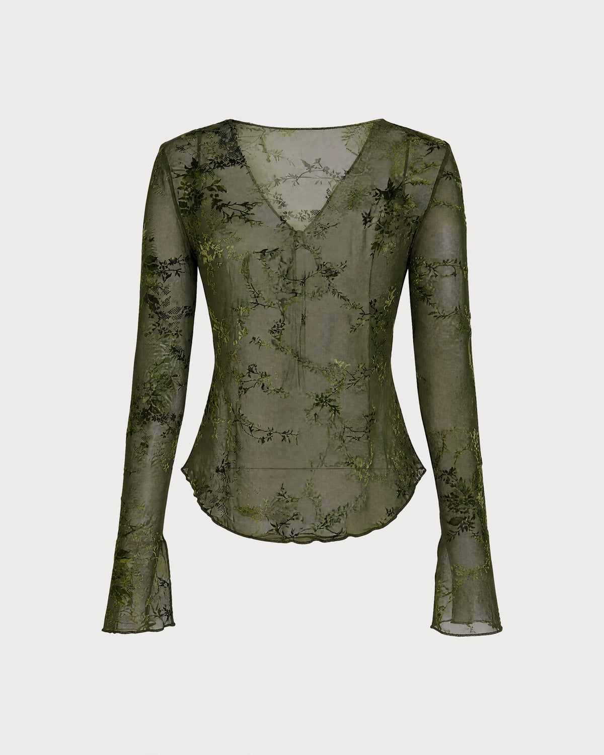 Blusa verde floral