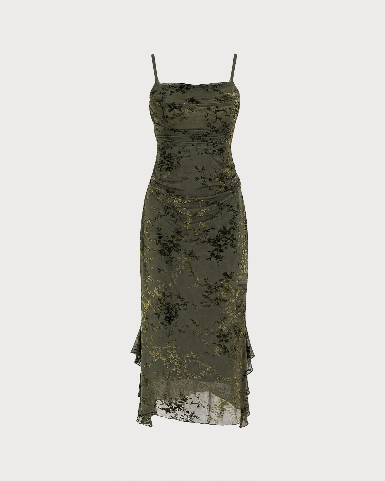 Vestido verde floral