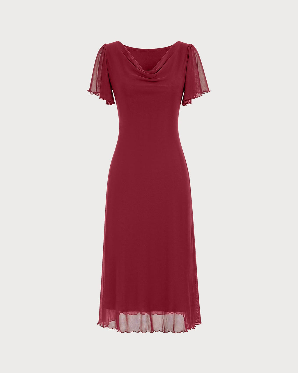 Vestido elegante rojo de malla