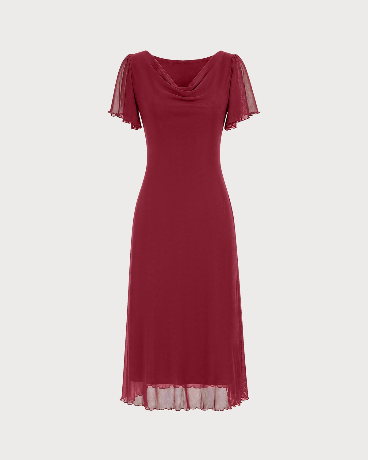 Vestido elegante rojo de malla
