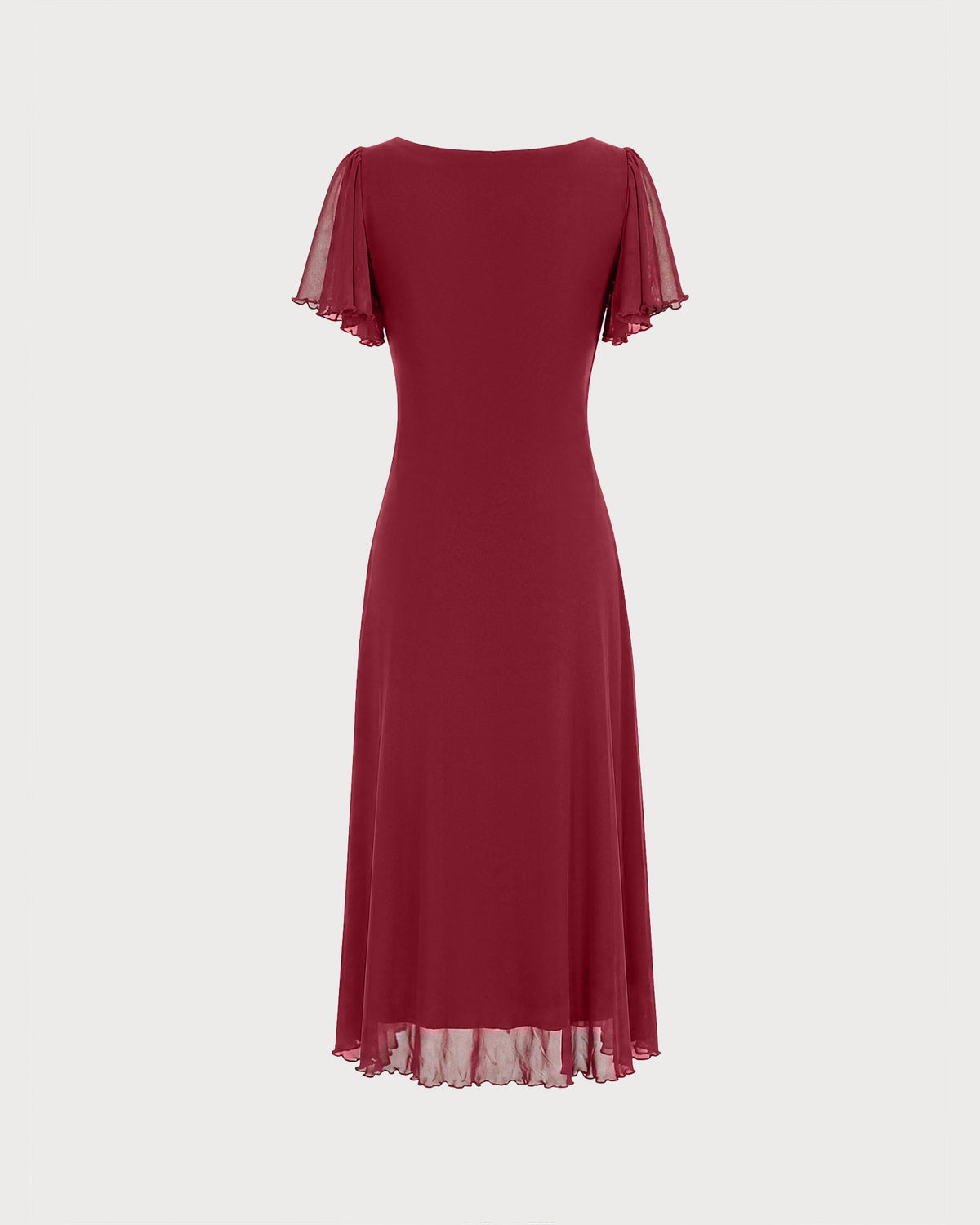 Vestido elegante rojo de malla