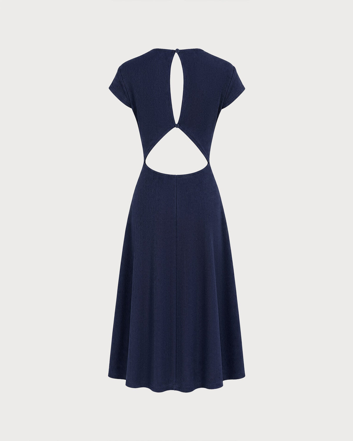 Vestido azul marino con espalda descubierta