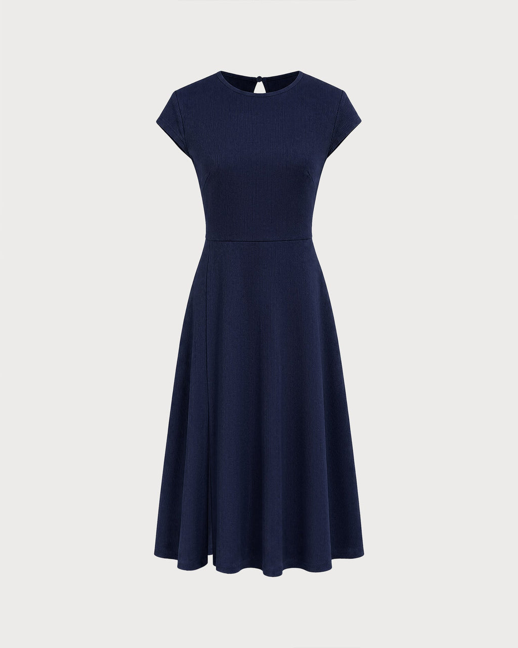 Vestido azul marino con espalda descubierta