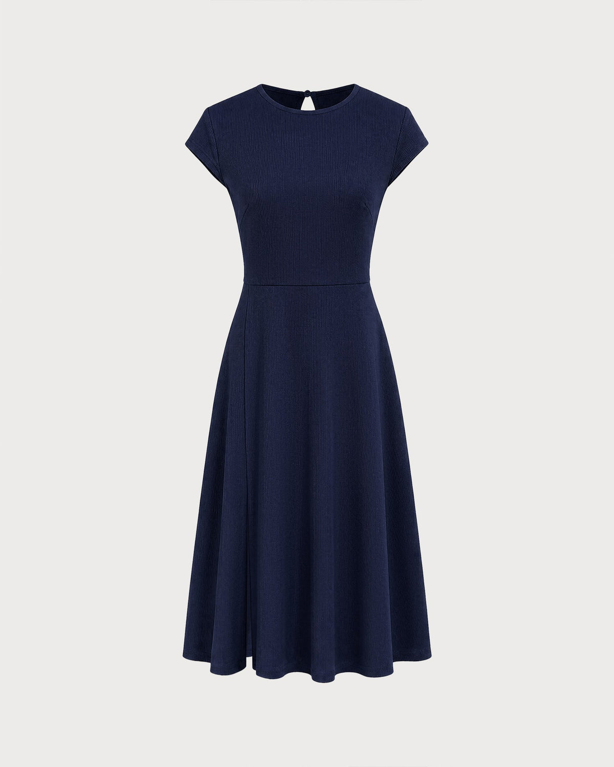 Vestido azul marino con espalda descubierta
