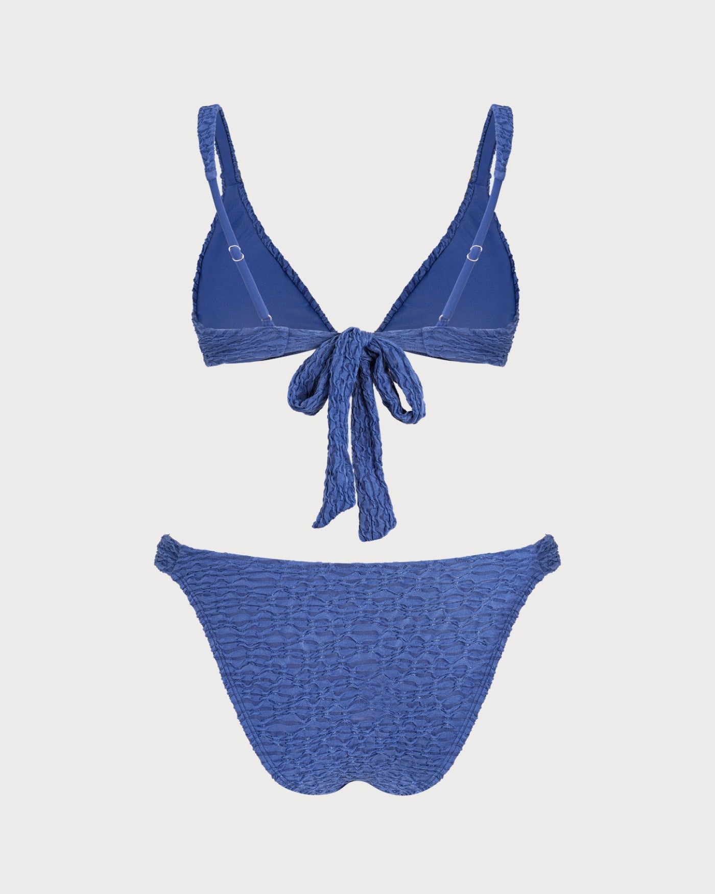 Bikini azul escote V