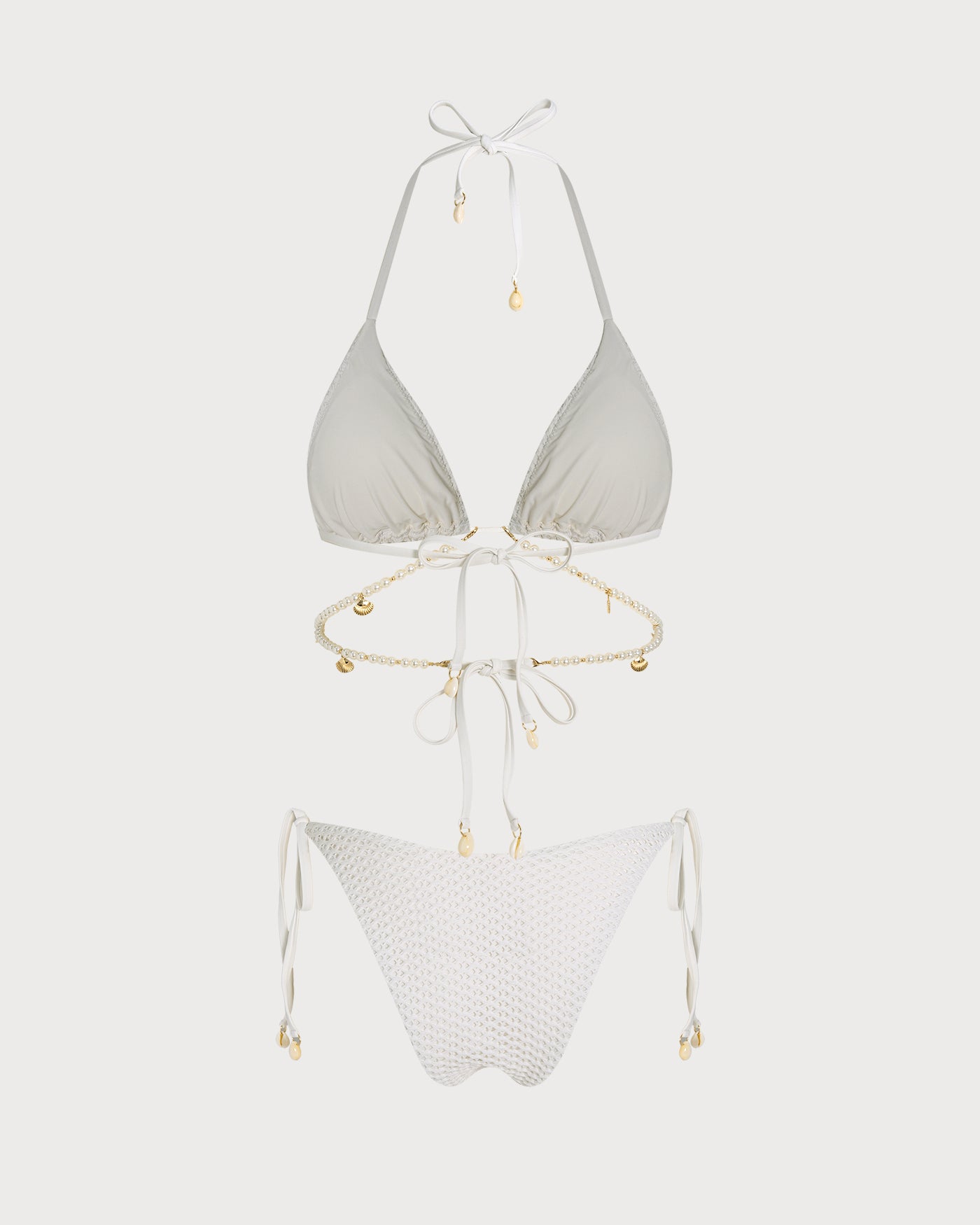 Bikini blanco con lazos
