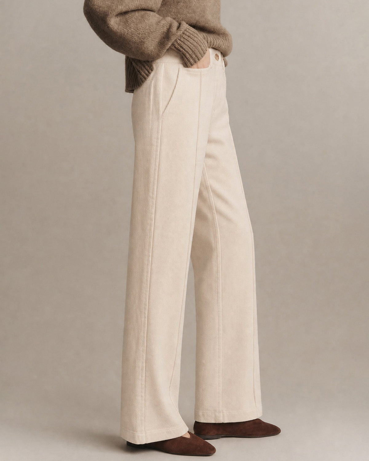 Pantalones de color albaricoque