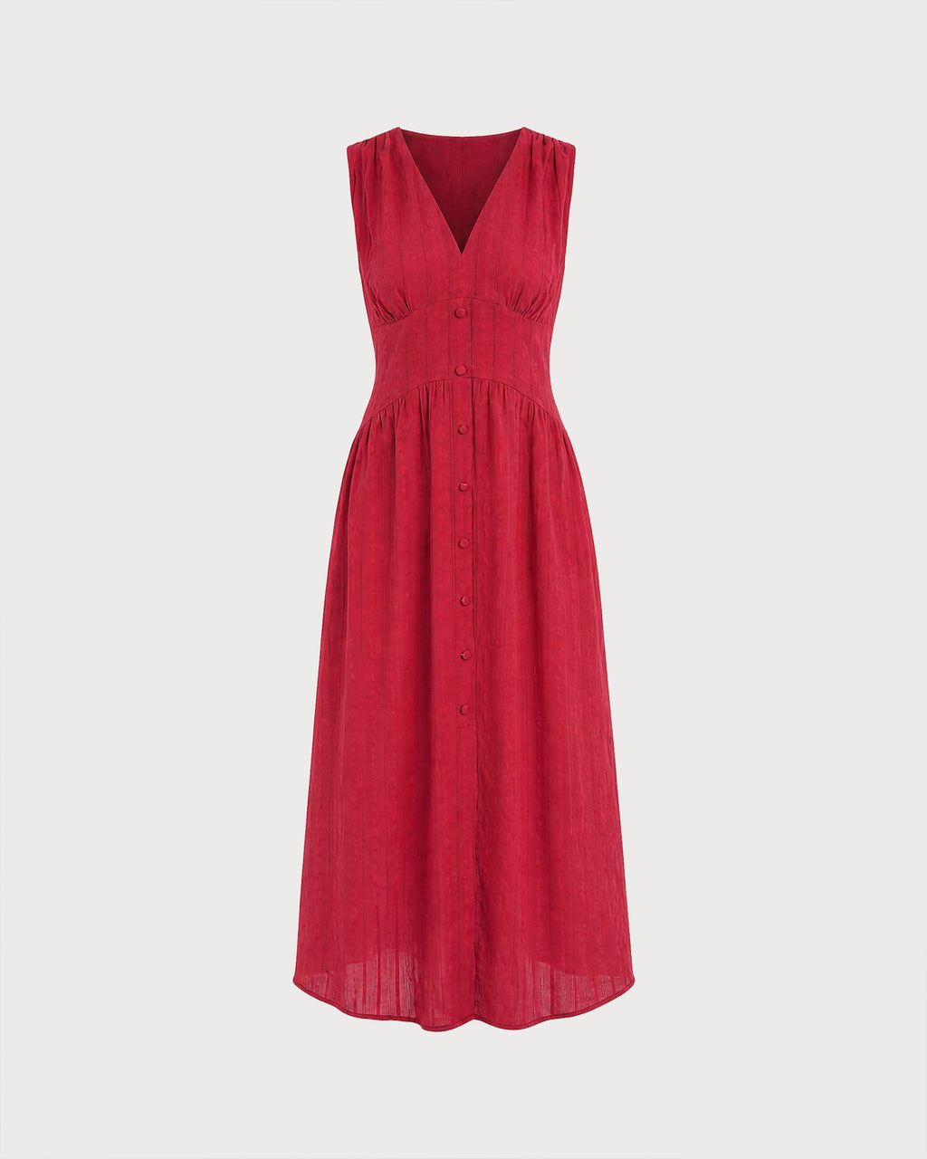 Vestido elegante rojo sin mangas