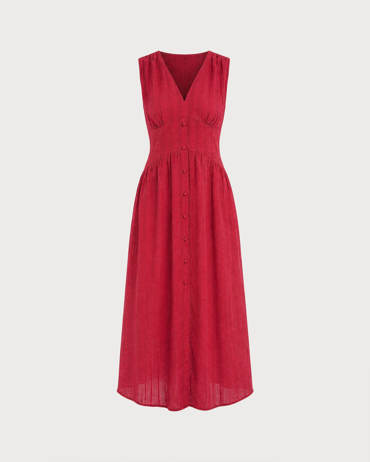 Vestido elegante rojo sin mangas