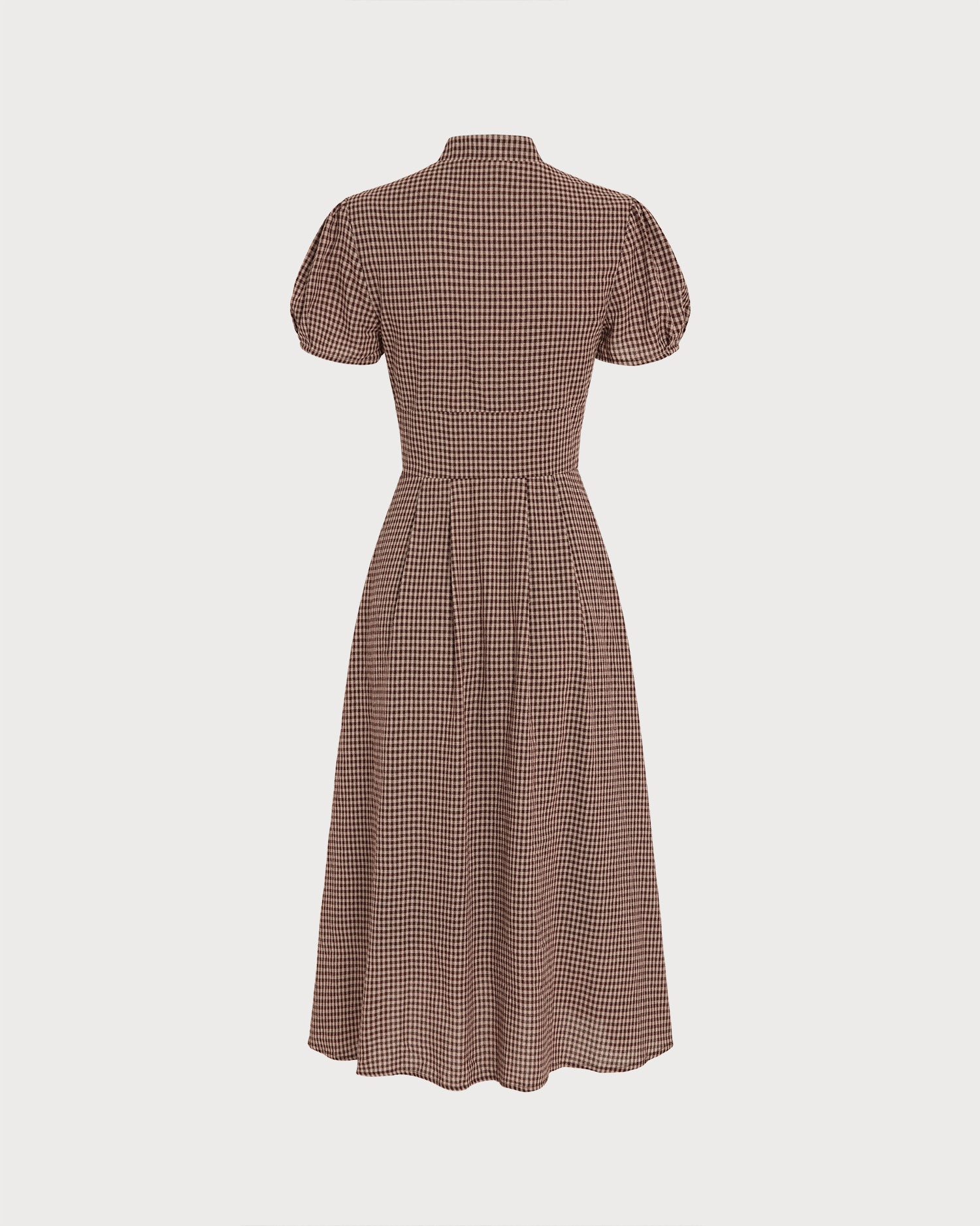 Vestido marrón cuadros
