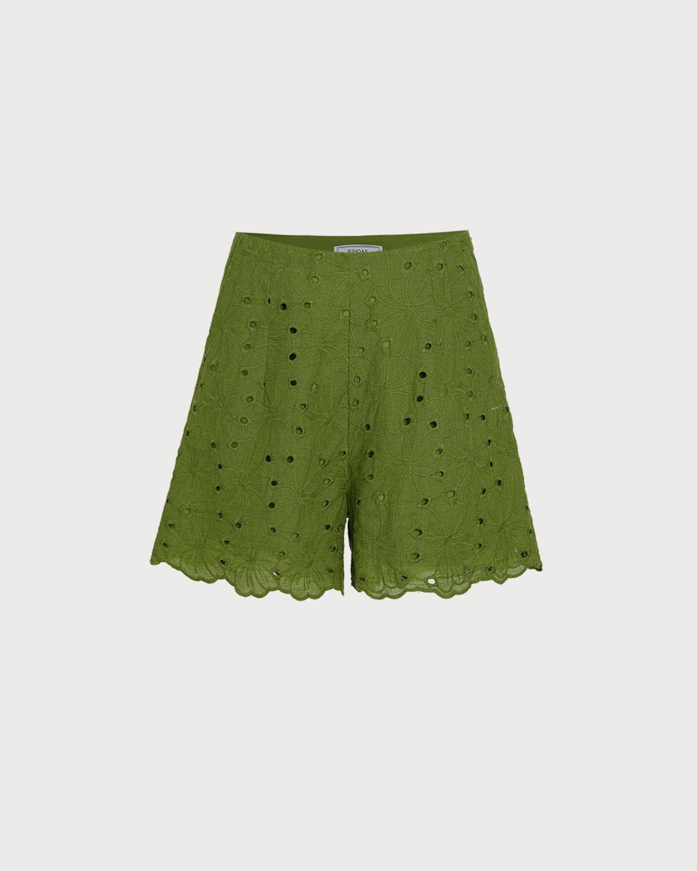 Shorts verdes bordados