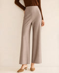 Pantalones lisos de corte recto