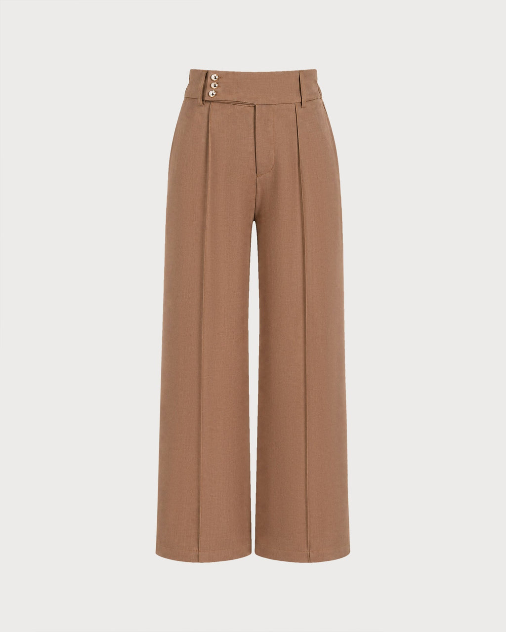 Pantalones rectos con botones y bolsillos