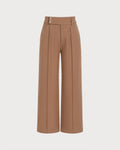 Pantalones rectos con botones y bolsillos