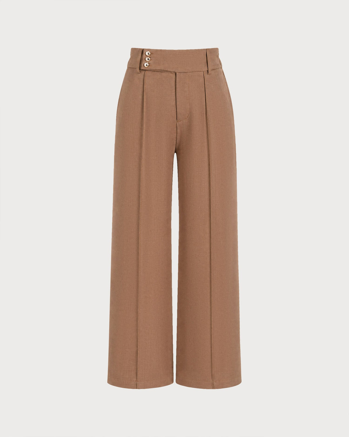 Pantalones rectos con botones y bolsillos
