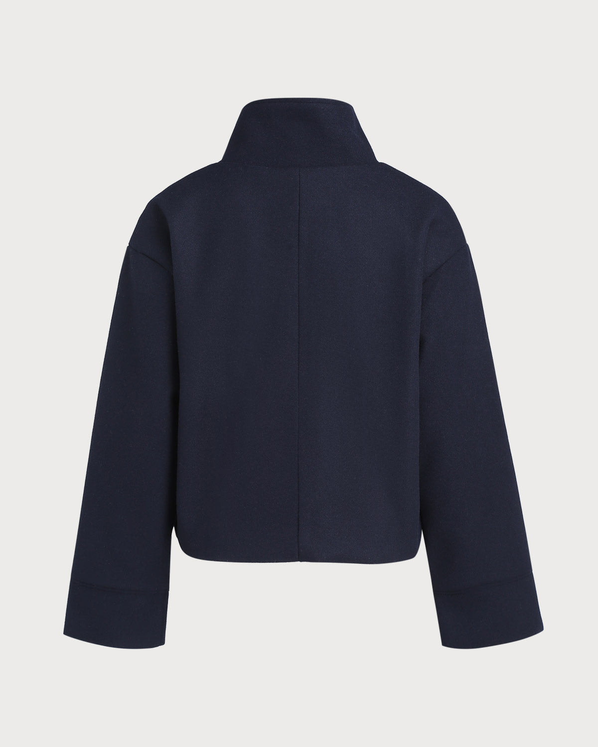 Chaqueta azul elegante de botonadura sencilla y corte relajado