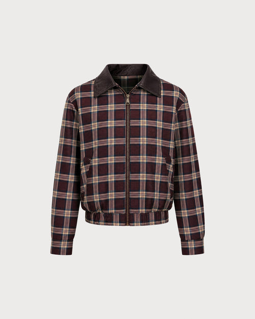 Chaqueta roja de cuadros