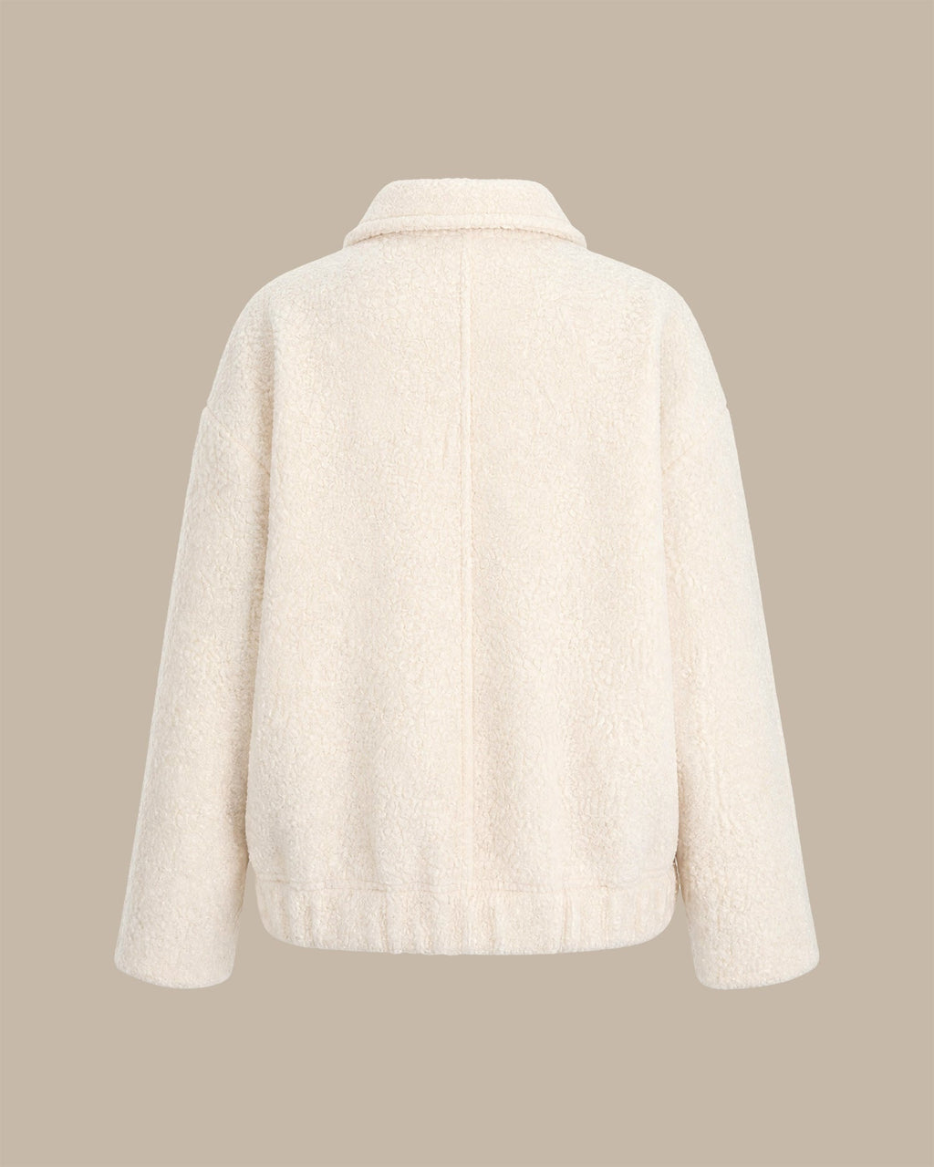 Chaqueta elegante lisa color albaricoque de botonadura sencilla
