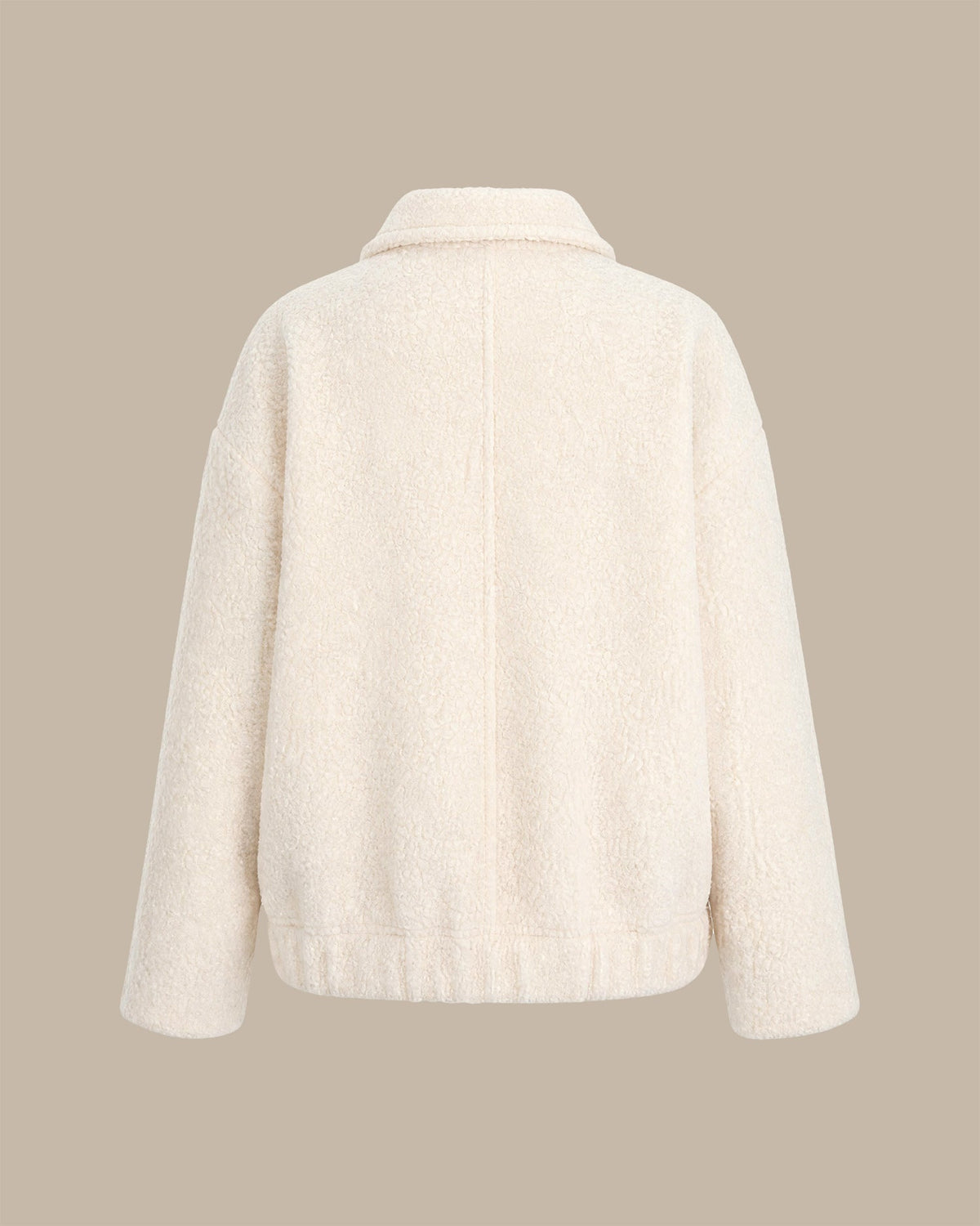 Chaqueta elegante lisa color albaricoque de botonadura sencilla