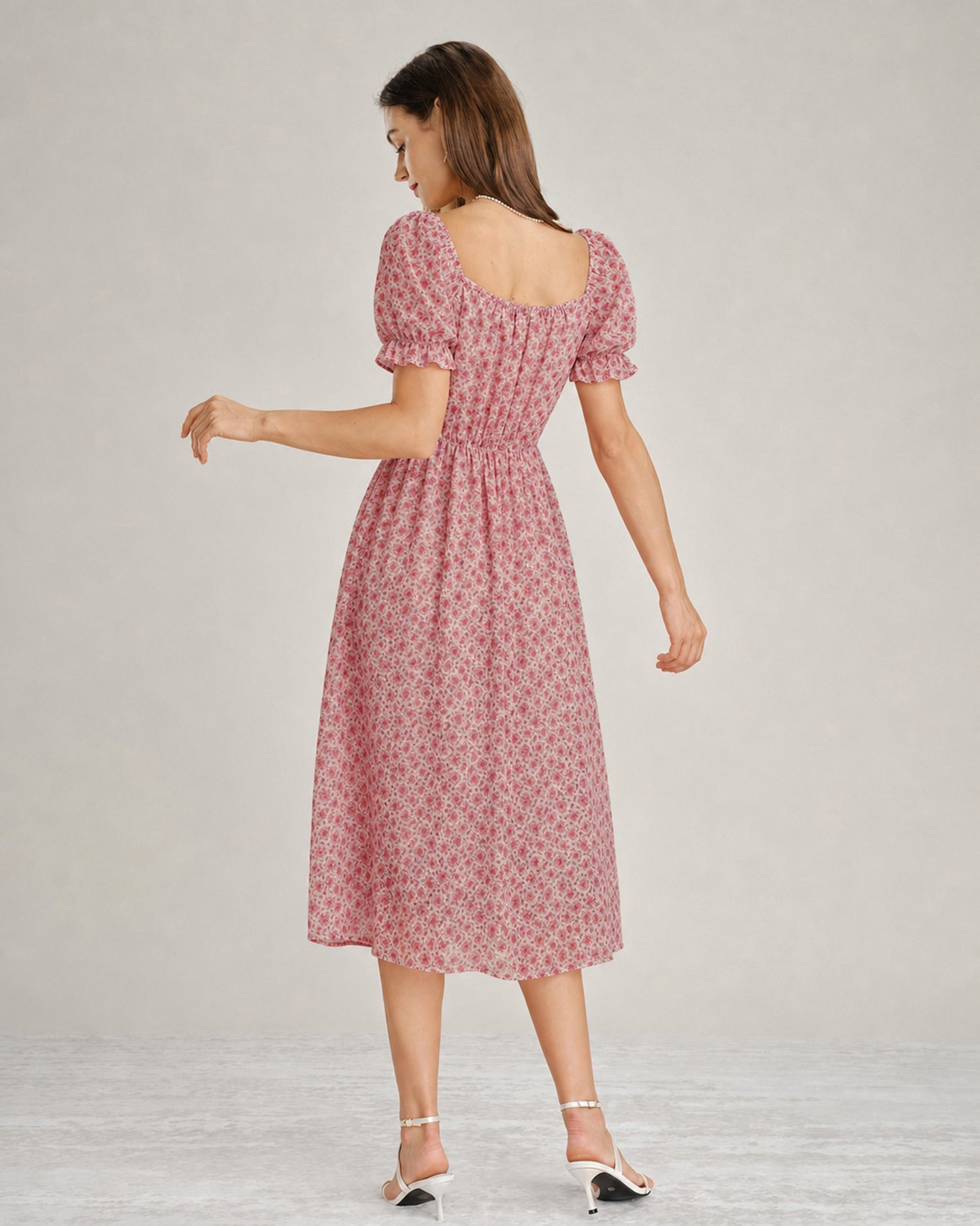 Vestido gasa rosa