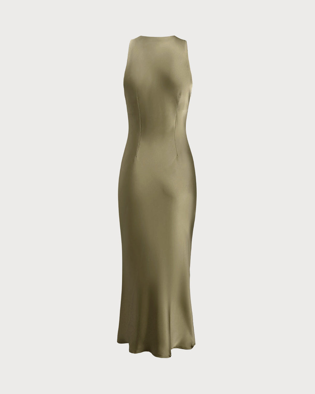 Vestido elegante de satén verde