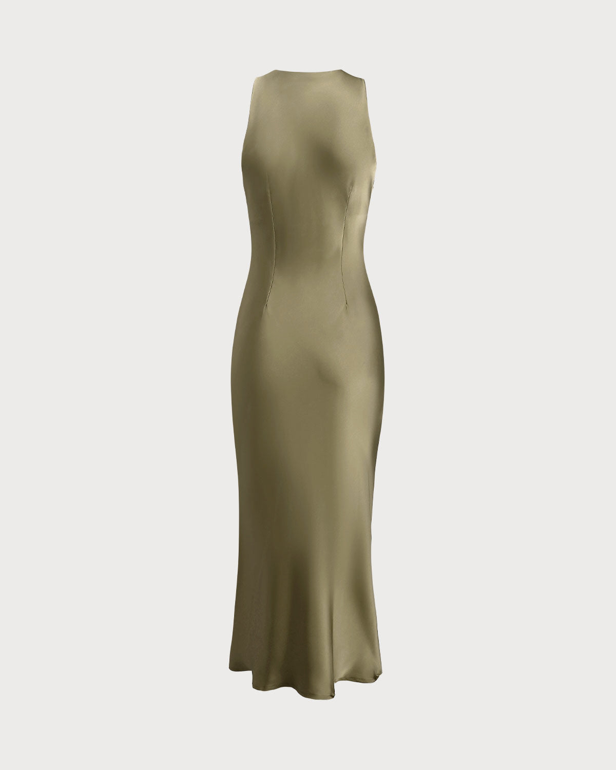 Vestido elegante de satén verde