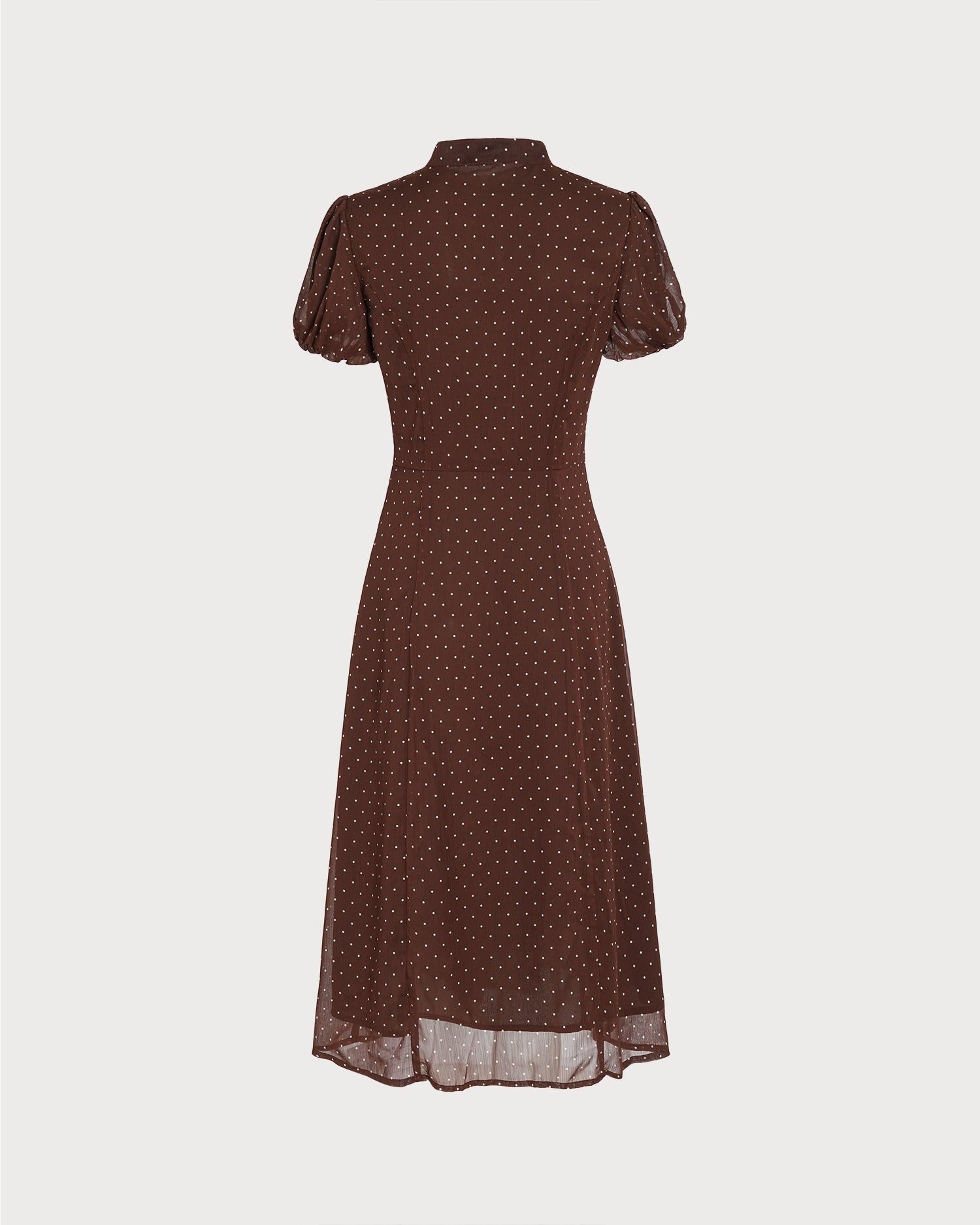 Vestido marrón lunares
