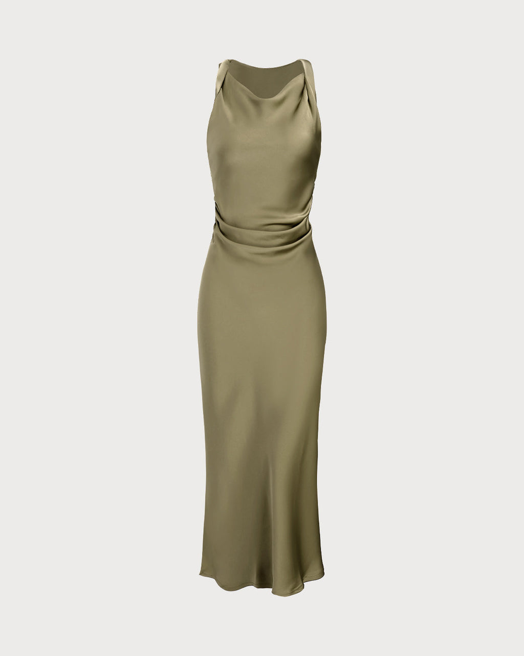 Vestido elegante de satén verde