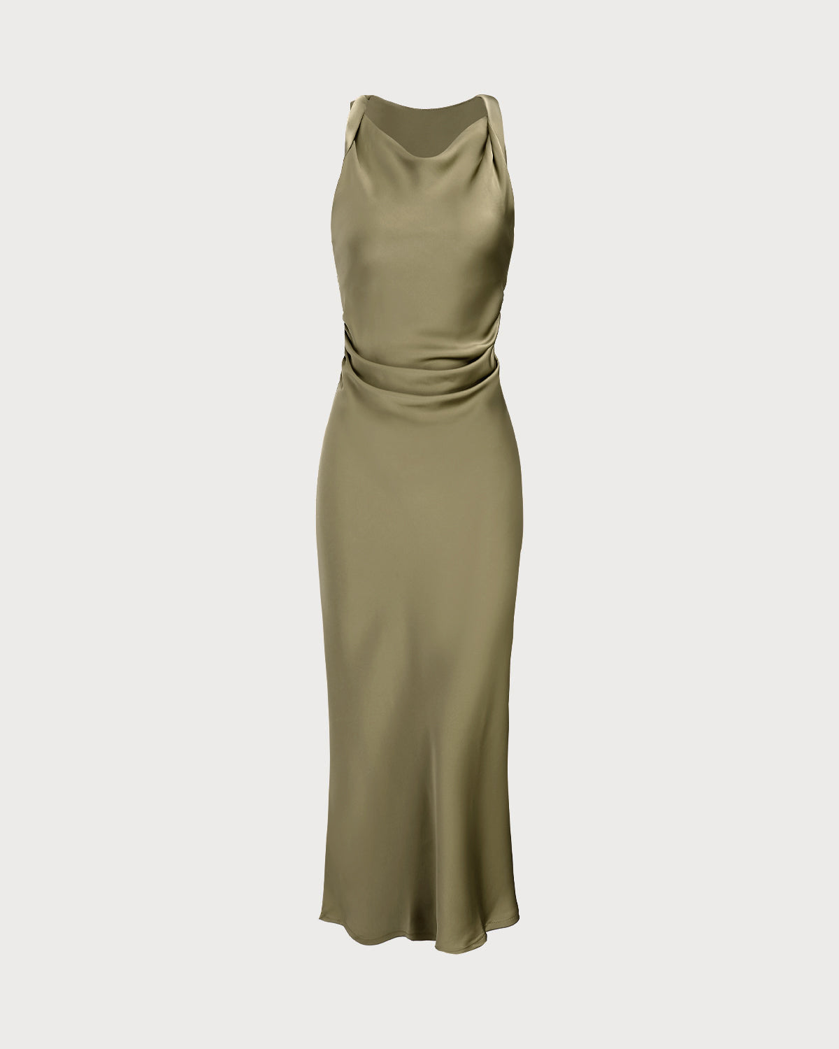 Vestido elegante de satén verde