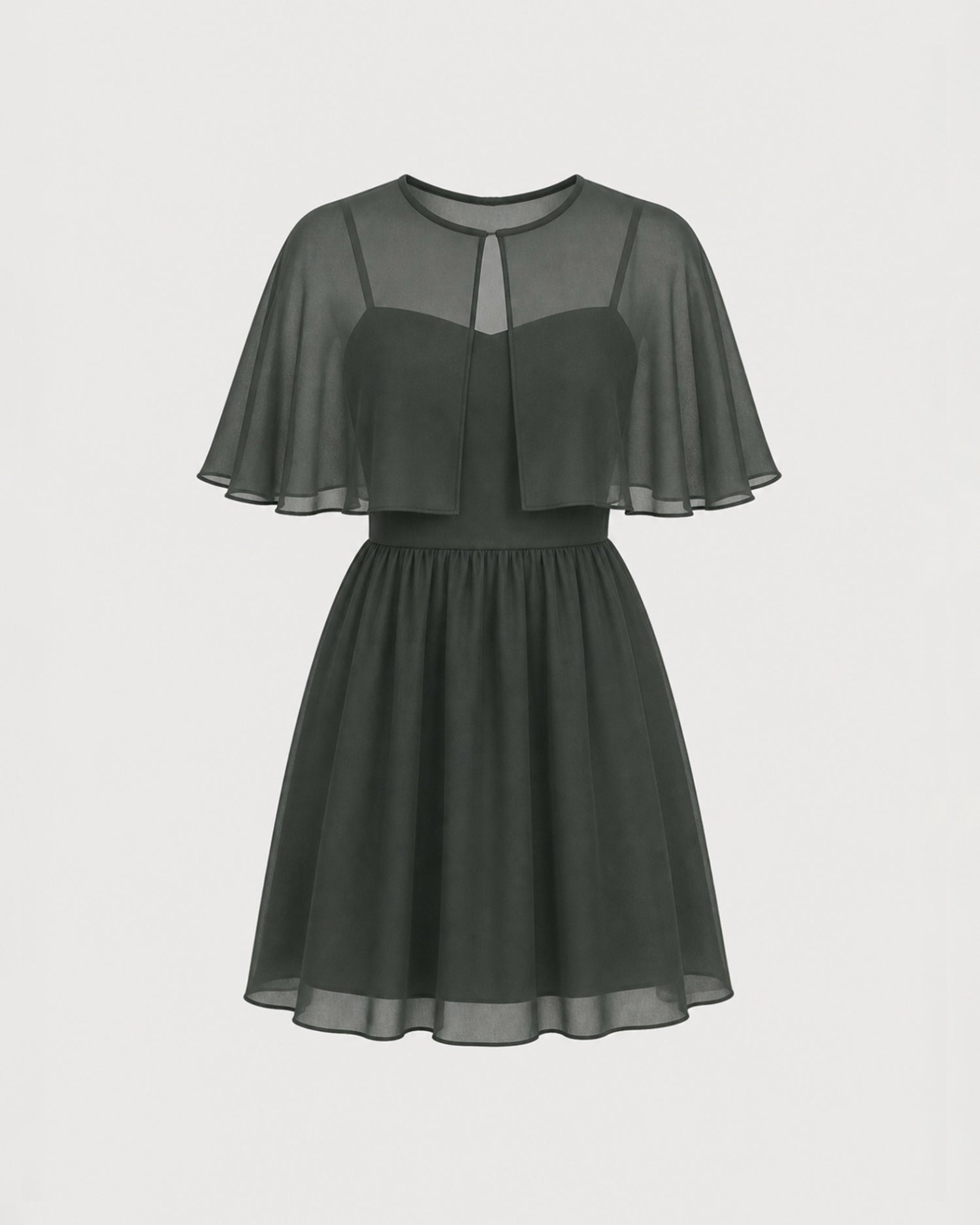 Vestido de gasa verde