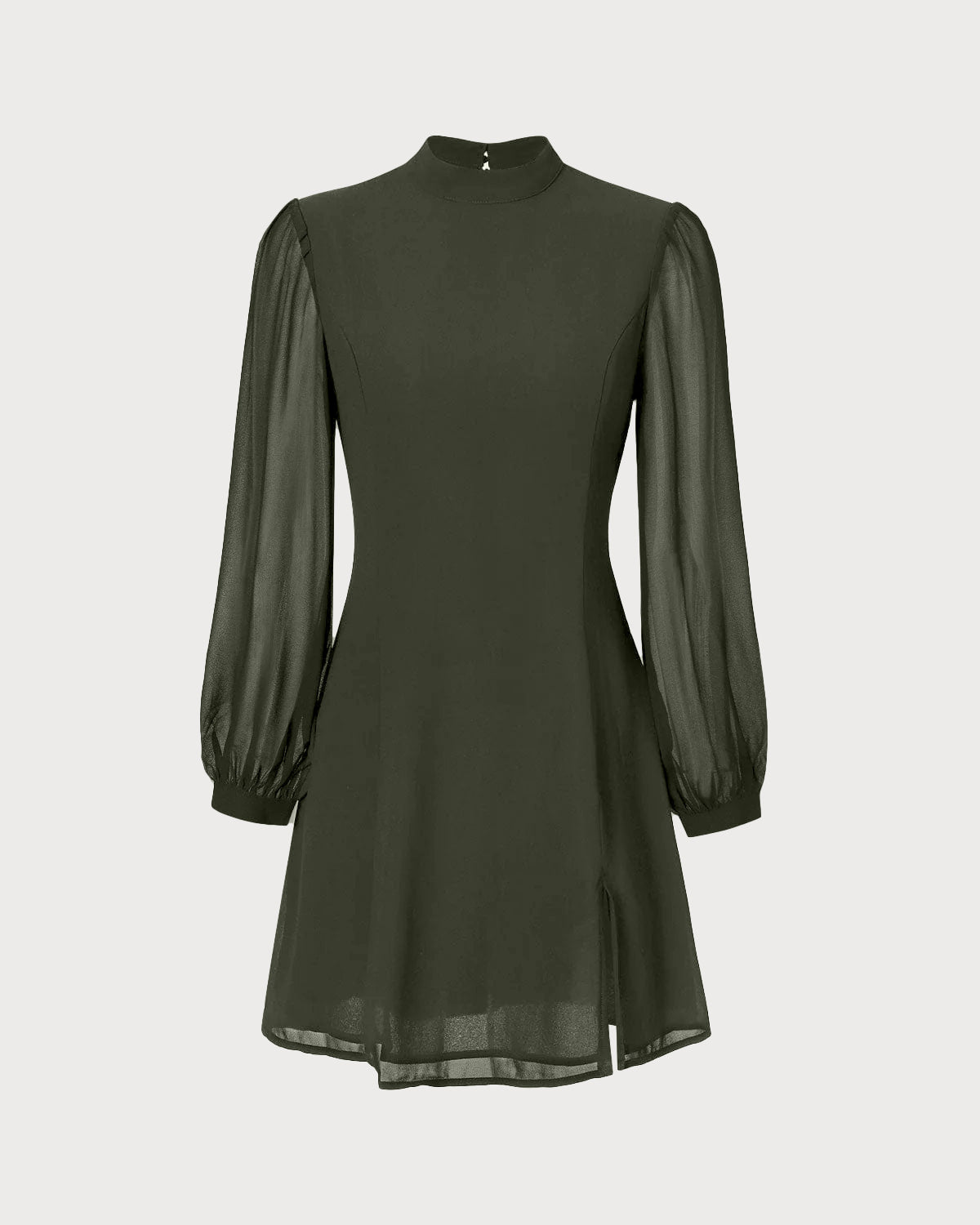 Vestido mini gasa verde